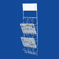 Nástenný držiak na noviny - 5 káps, výška 111 cm